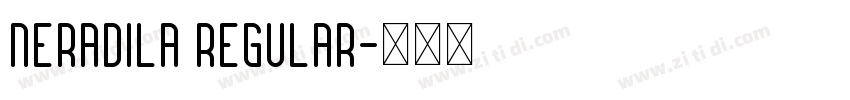 Neradila Regular字体转换